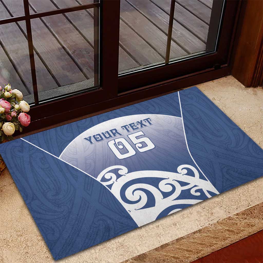 Custom New Zealand Aotea College Rubber Doormat Maori Koru Pattern