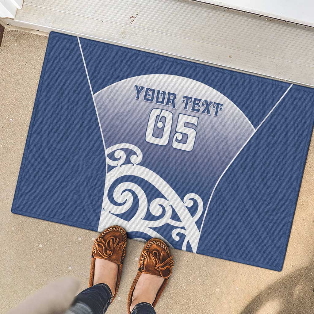 Custom New Zealand Aotea College Rubber Doormat Maori Koru Pattern