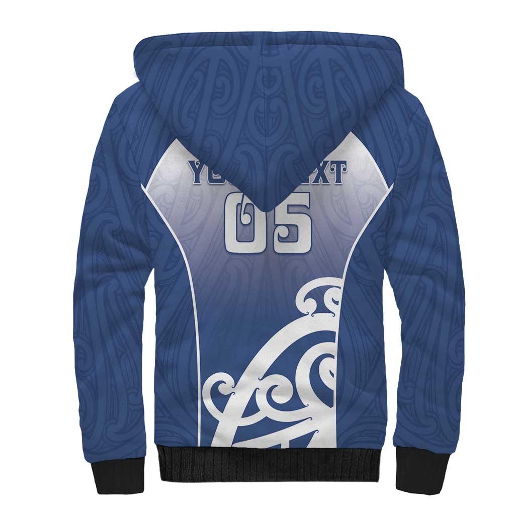 Custom New Zealand Aotea College Sherpa Hoodie Maori Koru Pattern