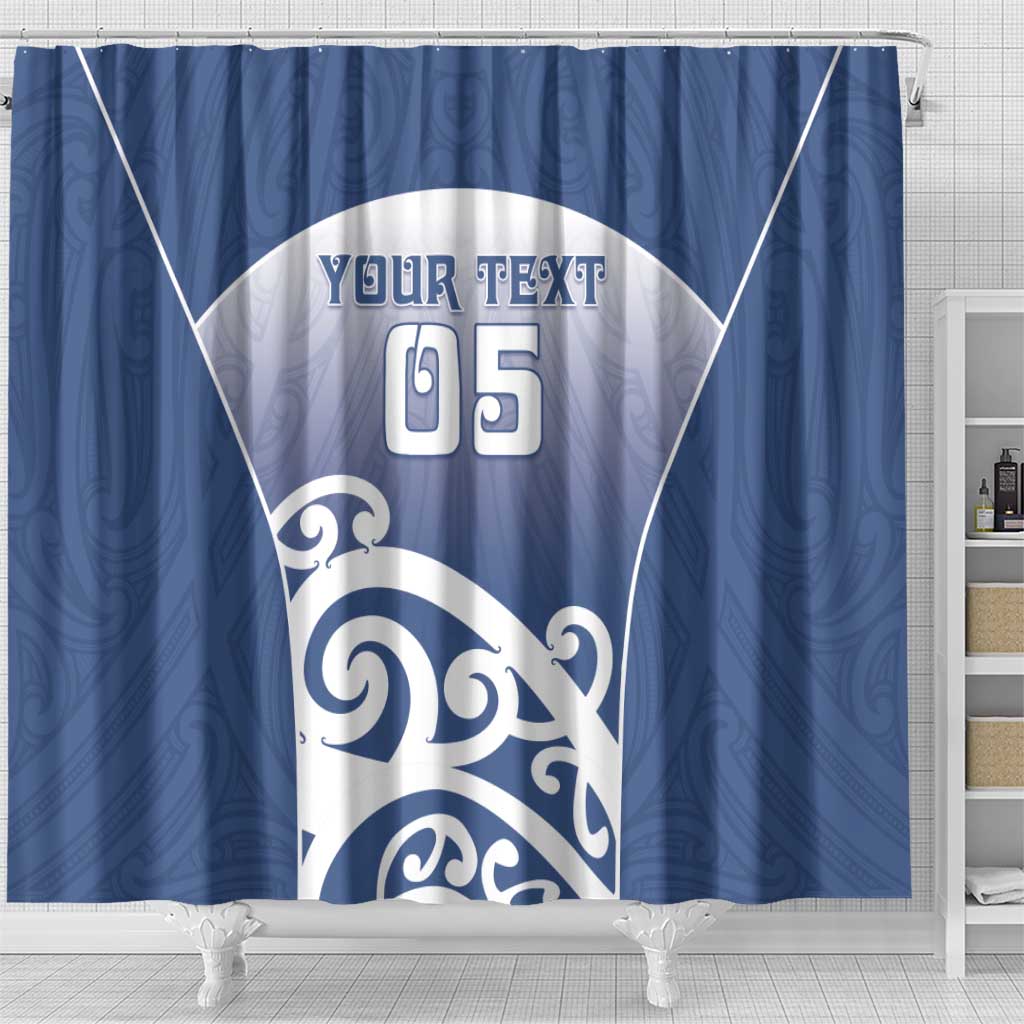 Custom New Zealand Aotea College Shower Curtain Maori Koru Pattern