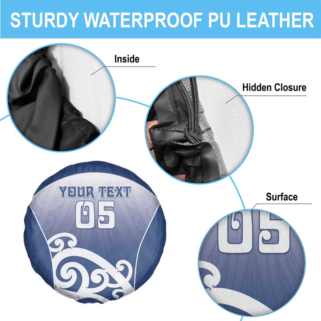 Custom New Zealand Aotea College Spare Tire Cover Maori Koru Pattern