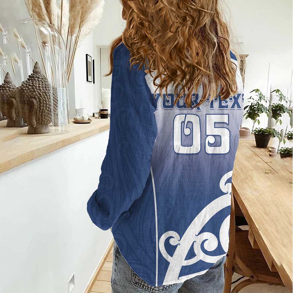 Custom New Zealand Aotea College Women Casual Shirt Maori Koru Pattern