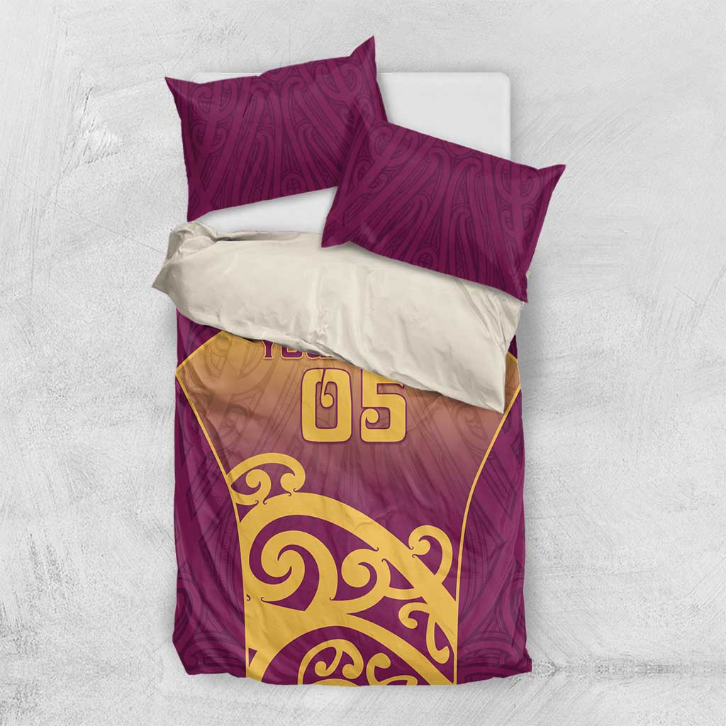 Custom Waiuku College Bedding Set Maori Koru Pattern