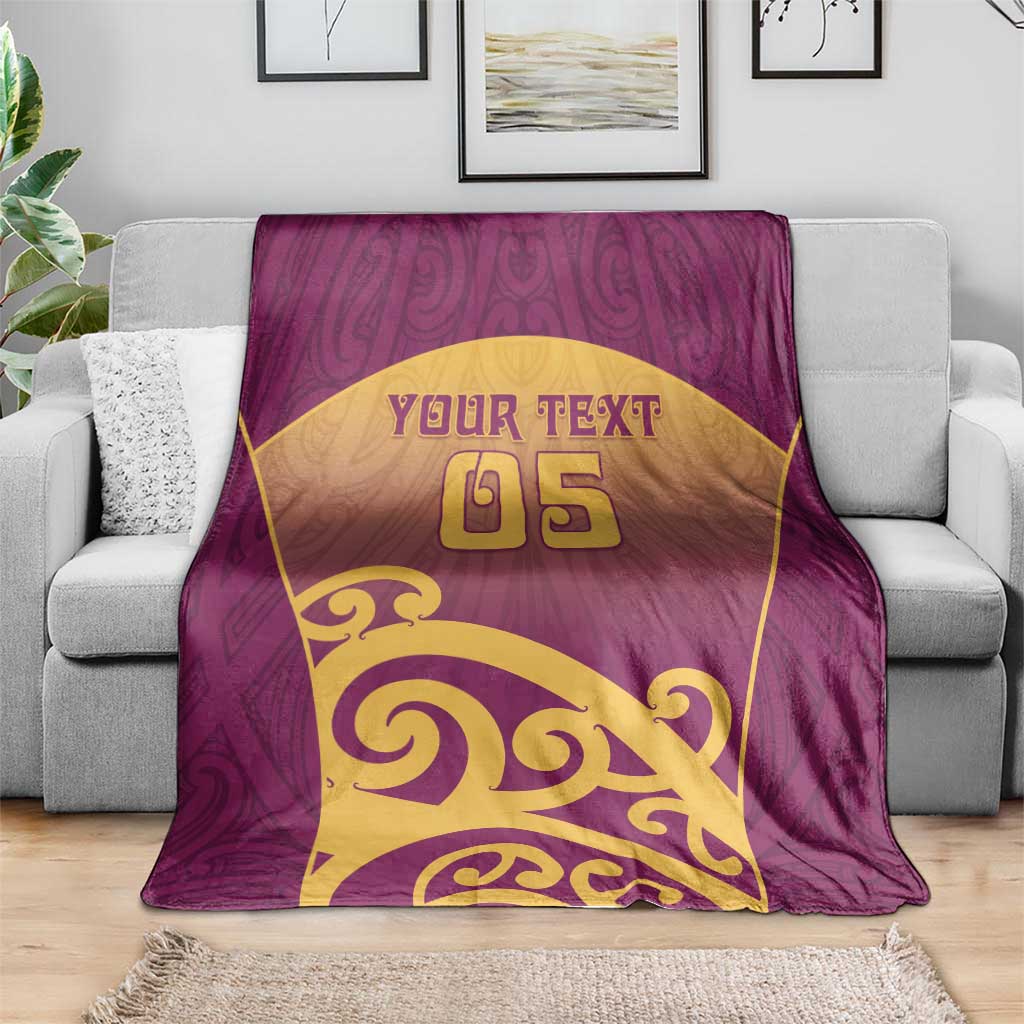 Custom Waiuku College Blanket Maori Koru Pattern