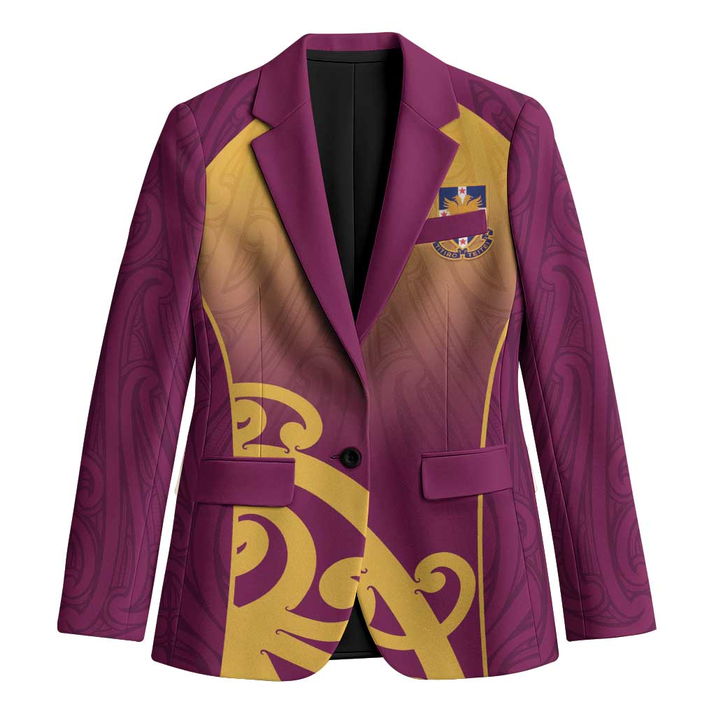 Custom Waiuku College Blazer Maori Koru Pattern