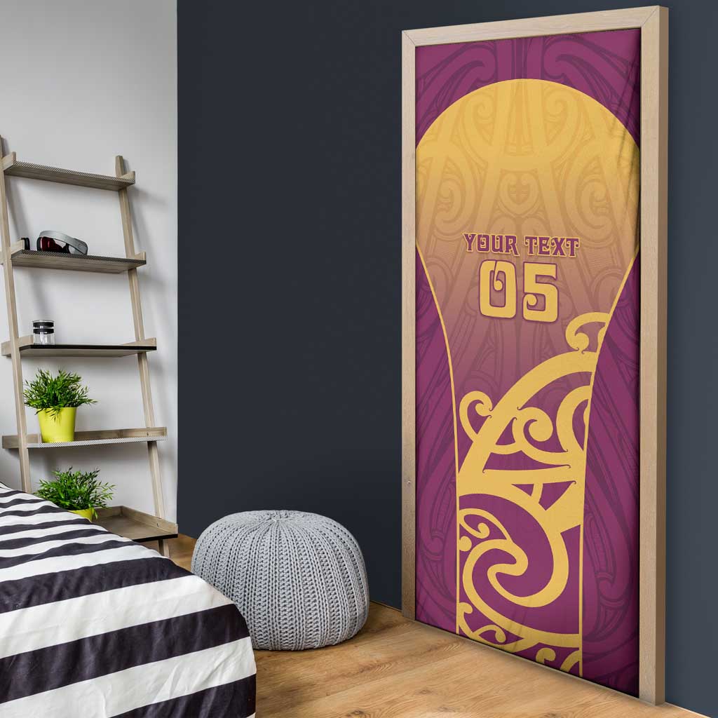 Custom Waiuku College Door Cover Maori Koru Pattern