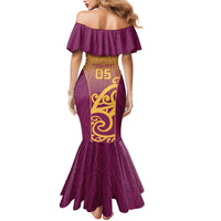 Custom Waiuku College Family Matching Mermaid Dress and Hawaiian Shirt Maori Koru Pattern LT05 - Polynesian Pride