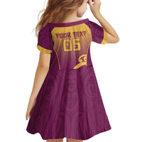 Custom Waiuku College Family Matching Off Shoulder Short Dress and Hawaiian Shirt Maori Koru Pattern LT05 - Polynesian Pride