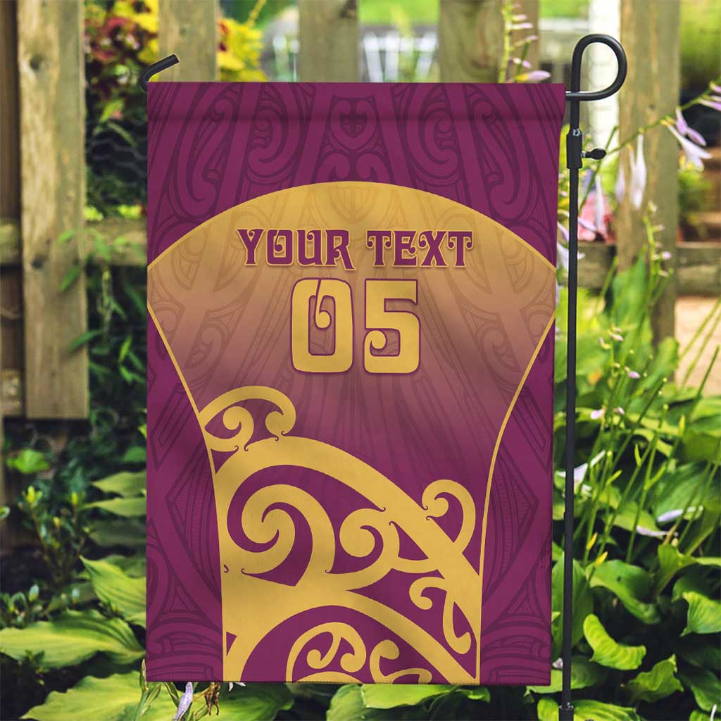 Custom Waiuku College Garden Flag Maori Koru Pattern