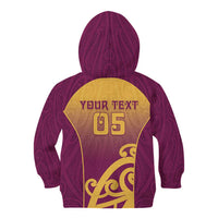 Custom Waiuku College Kid Hoodie Maori Koru Pattern