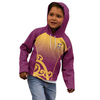 Custom Waiuku College Kid Hoodie Maori Koru Pattern