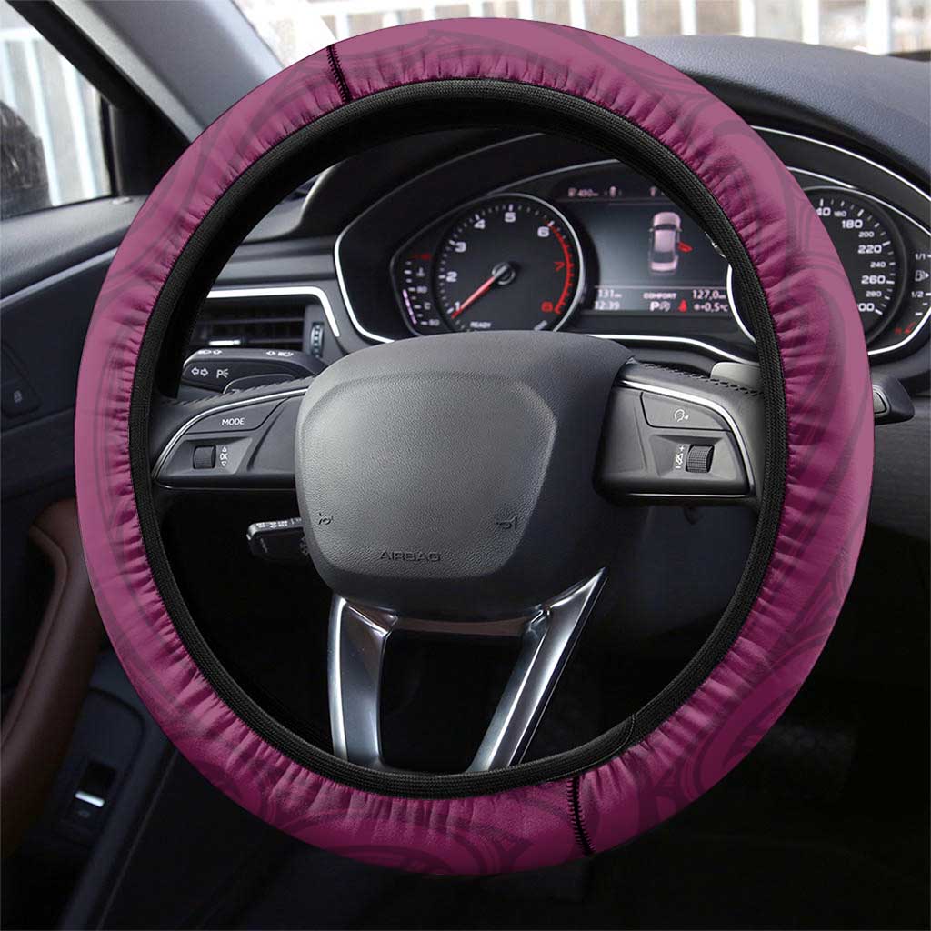 Waiuku College Steering Wheel Cover Maori Koru Pattern