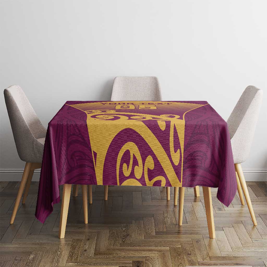 Custom Waiuku College Tablecloth Maori Koru Pattern