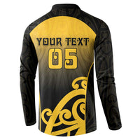 Custom Motueka High School Button Sweatshirt Maori Koru Pattern