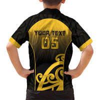 Custom Motueka High School Family Matching Long Sleeve Bodycon Dress and Hawaiian Shirt Maori Koru Pattern LT05 - Polynesian Pride