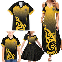 Custom Motueka High School Family Matching Summer Maxi Dress and Hawaiian Shirt Maori Koru Pattern LT05 - Polynesian Pride