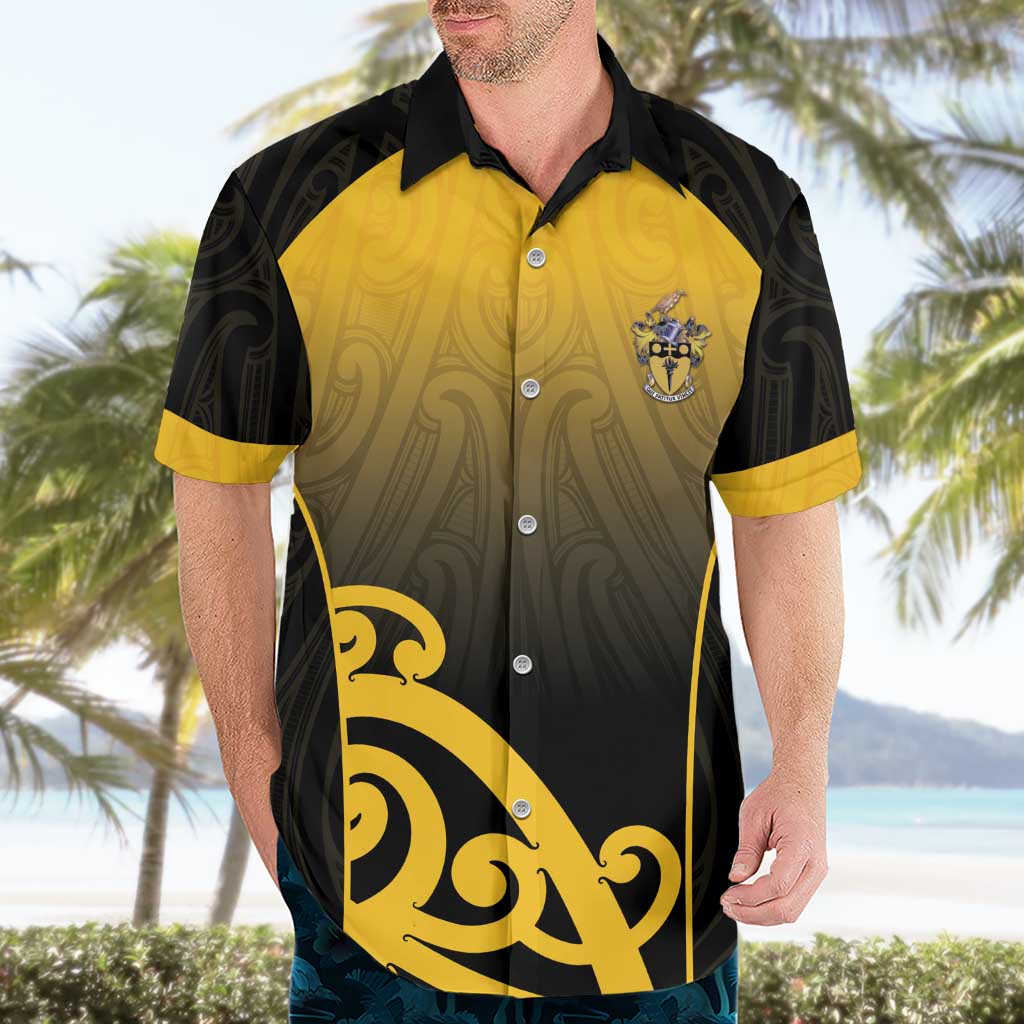 Custom Motueka High School Hawaiian Shirt Maori Koru Pattern