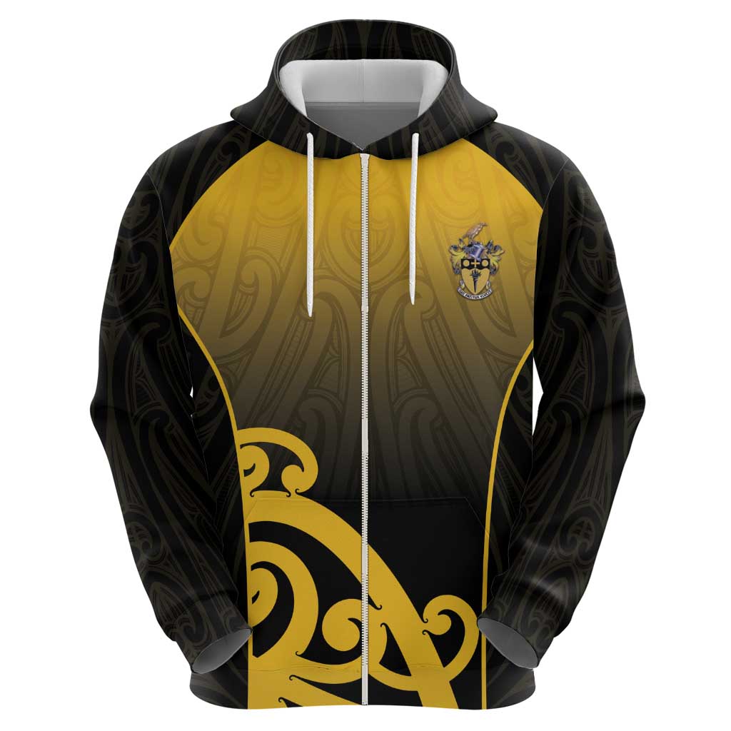 Custom Motueka High School Hoodie Maori Koru Pattern