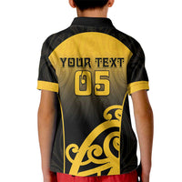 Custom Motueka High School Kid Polo Shirt Maori Koru Pattern