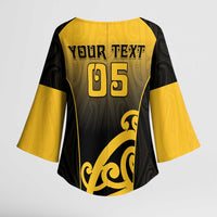 Custom Motueka High School Kimono Sleeve Blouse Maori Koru Pattern