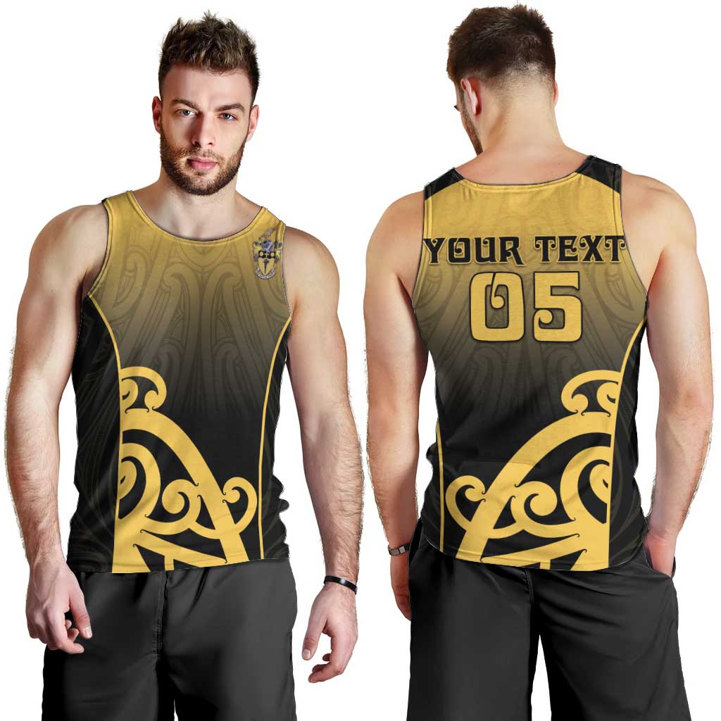 Custom Motueka High School Men Tank Top Maori Koru Pattern