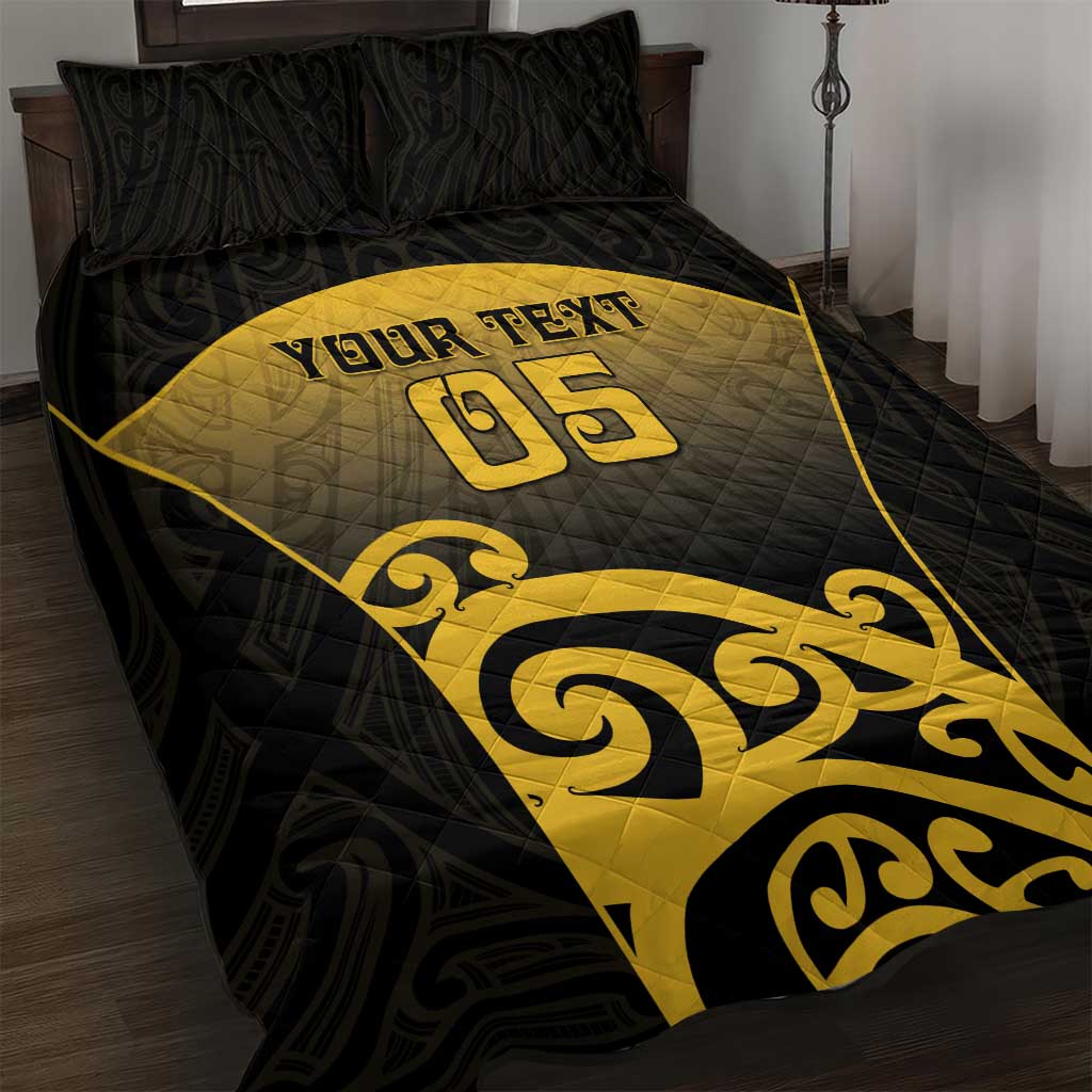 Custom Motueka High School Quilt Bed Set Maori Koru Pattern