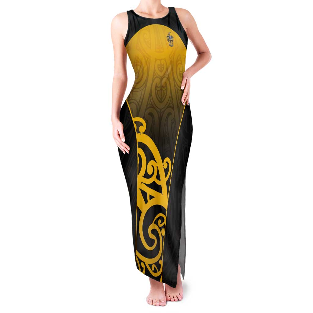 Custom Motueka High School Tank Maxi Dress Maori Koru Pattern