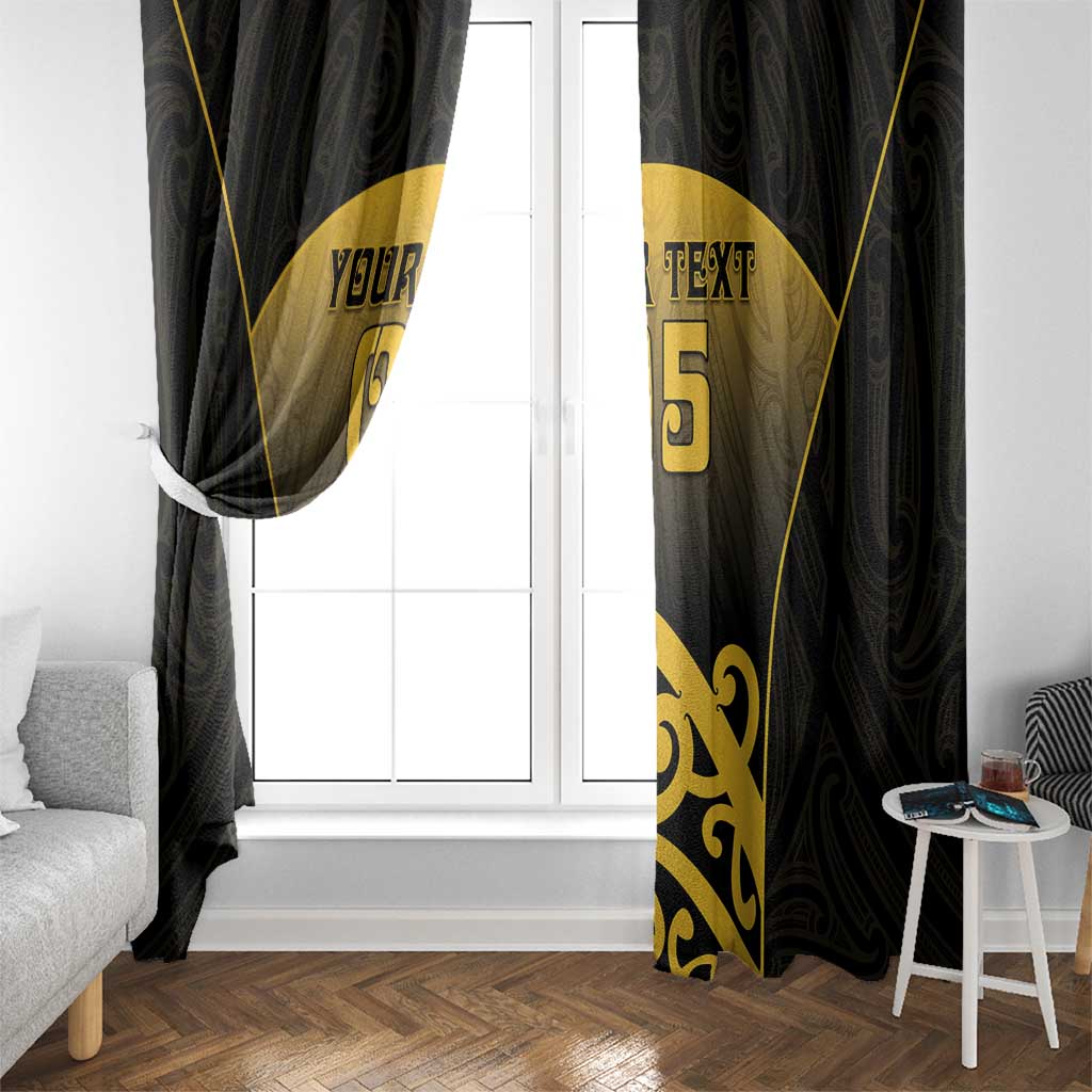 Custom Motueka High School Window Curtain Maori Koru Pattern