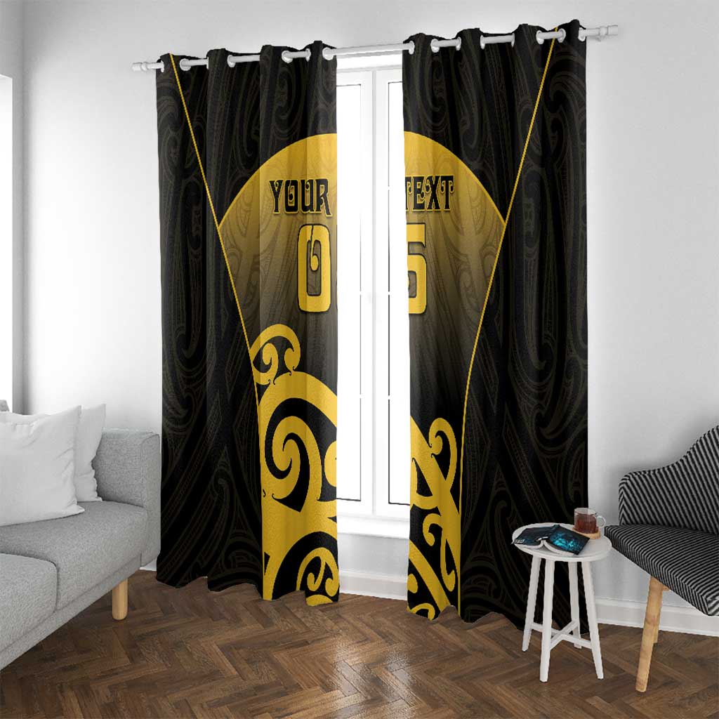 Custom Motueka High School Window Curtain Maori Koru Pattern