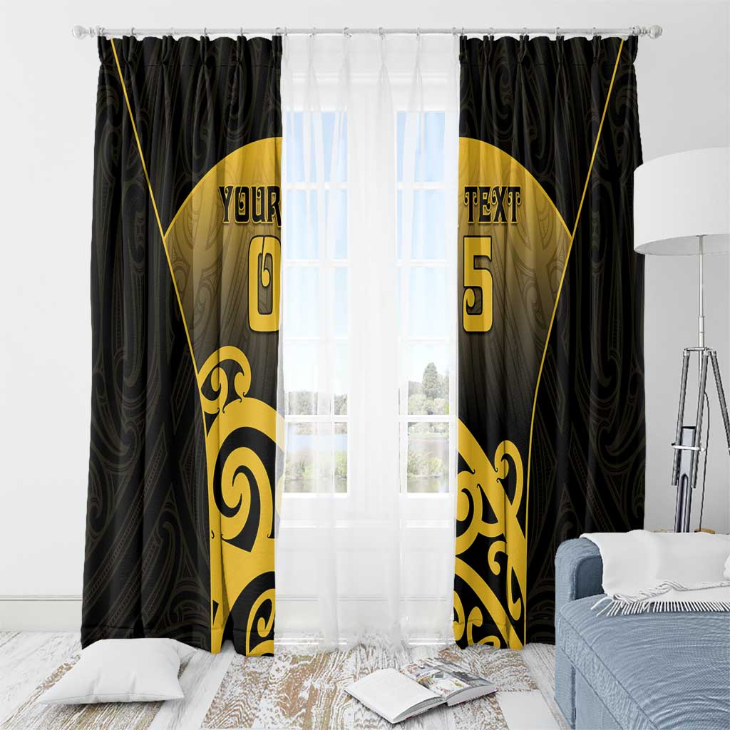 Custom Motueka High School Window Curtain Maori Koru Pattern