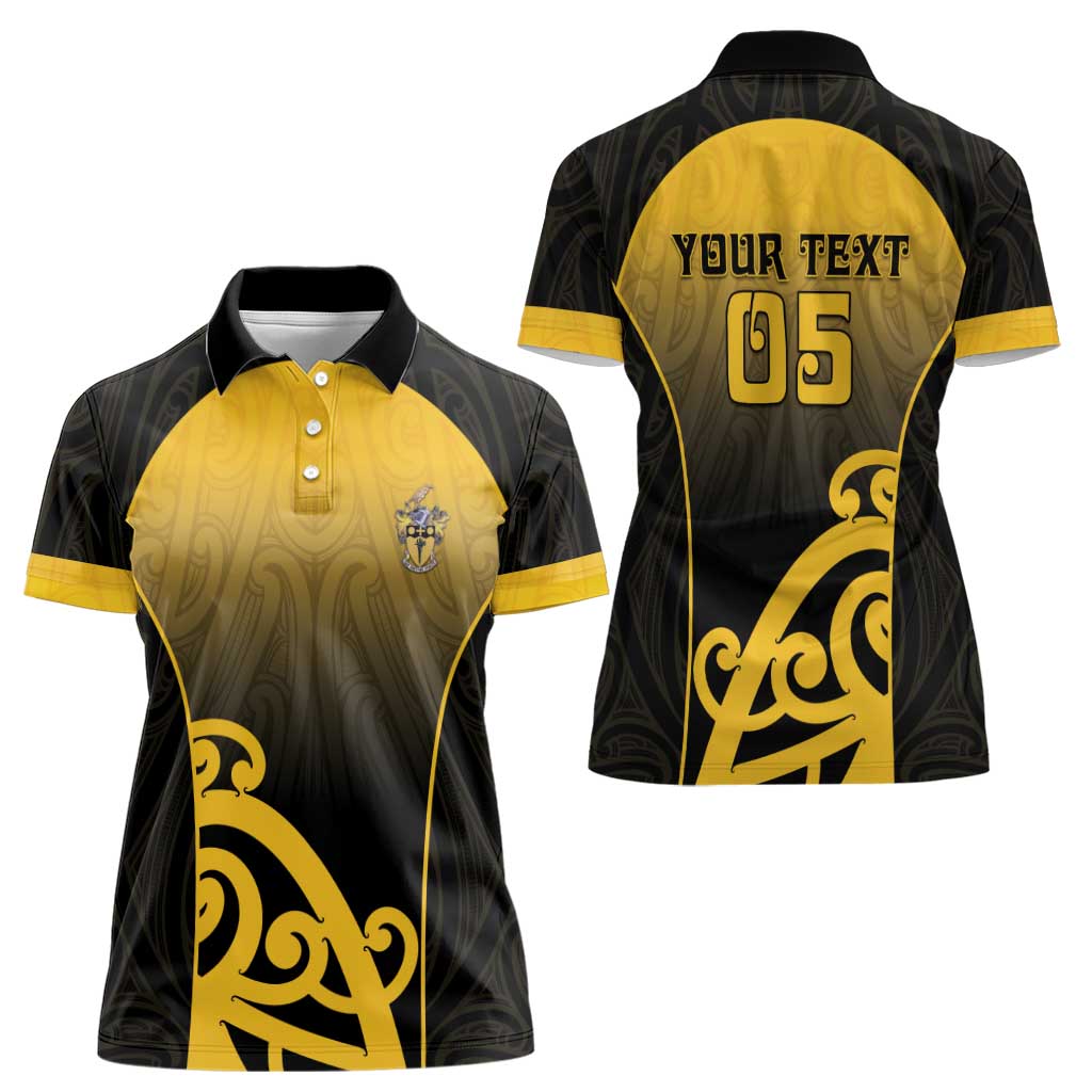 Custom Motueka High School Women Polo Shirt Maori Koru Pattern LT05 - Polynesian Pride