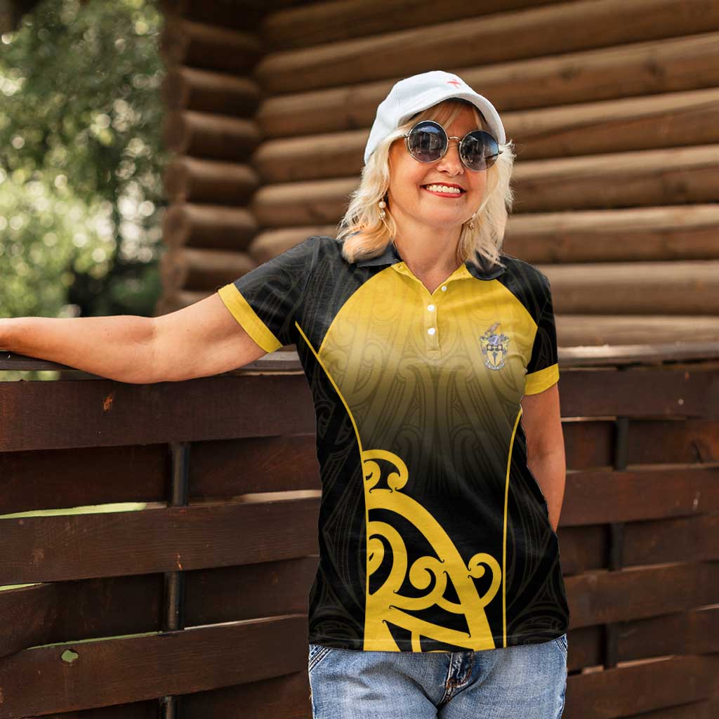 Custom Motueka High School Women Polo Shirt Maori Koru Pattern LT05 - Polynesian Pride