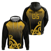 Custom Motueka High School Zip Hoodie Maori Koru Pattern