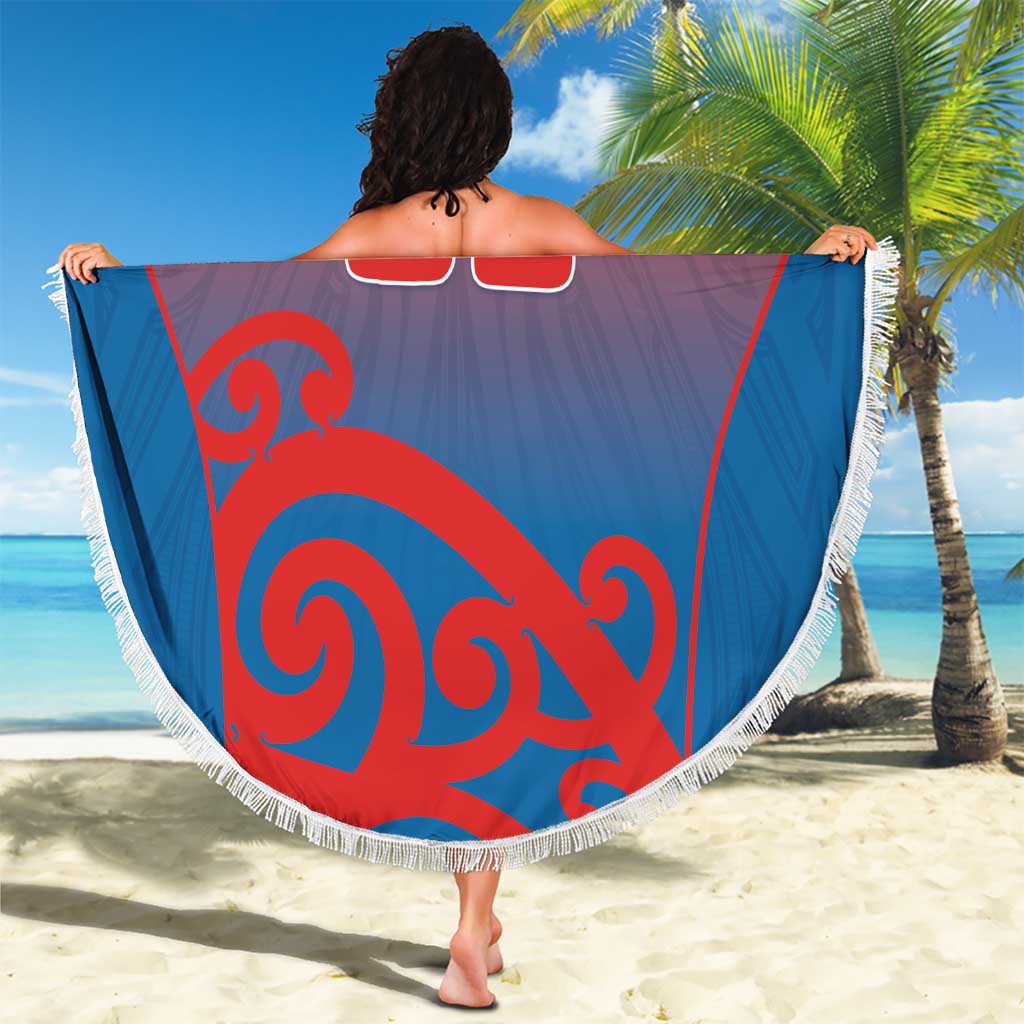 Custom St Joseph's Maori Girls' College Beach Blanket Maori Koru Pattern