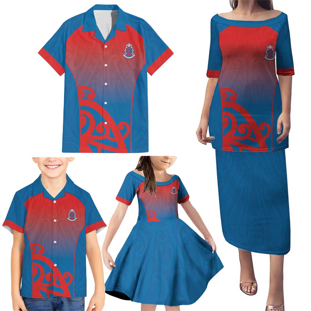 Custom St Joseph's Maori Girls' College Family Matching Puletasi and Hawaiian Shirt Maori Koru Pattern LT05 - Polynesian Pride