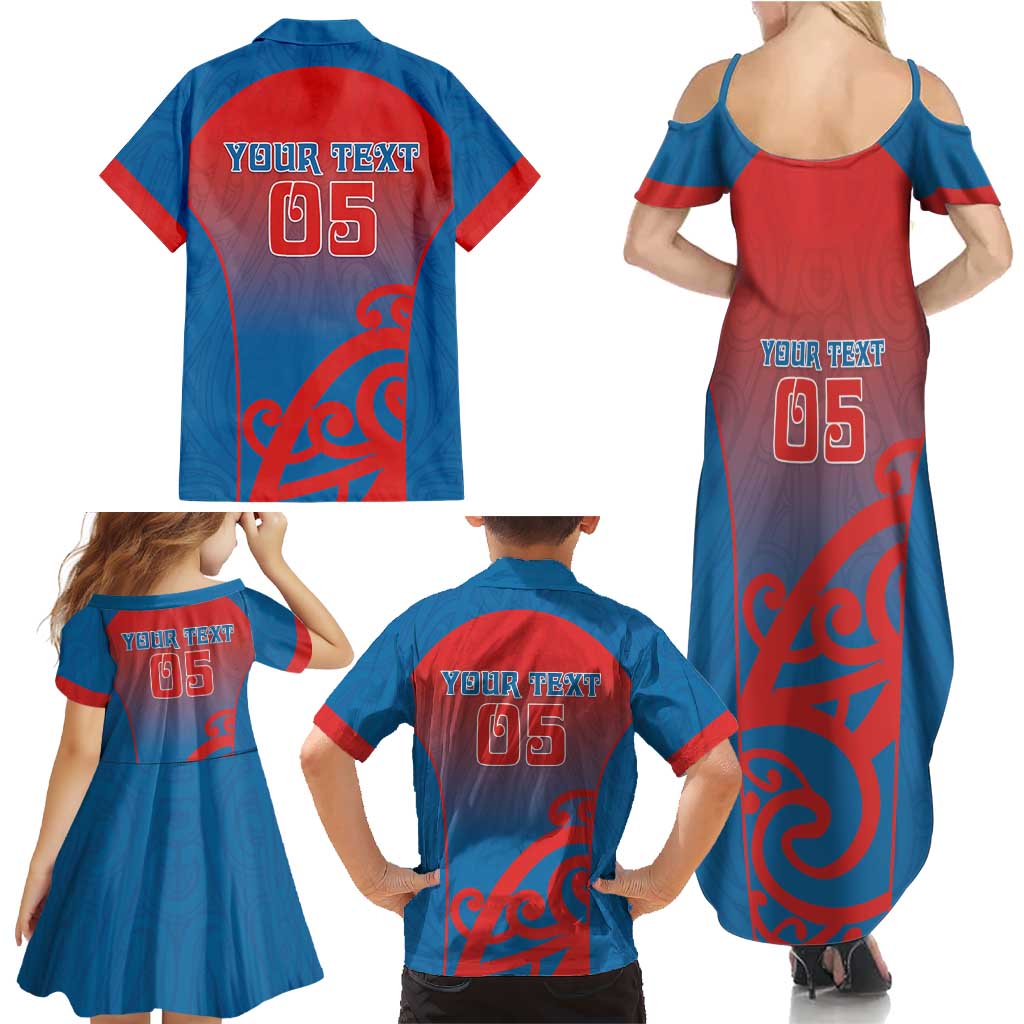 Custom St Joseph's Maori Girls' College Family Matching Summer Maxi Dress and Hawaiian Shirt Maori Koru Pattern LT05 - Polynesian Pride