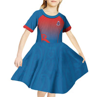 Custom St Joseph's Maori Girls' College Kid Short Sleeve Dress Maori Koru Pattern LT05 - Polynesian Pride