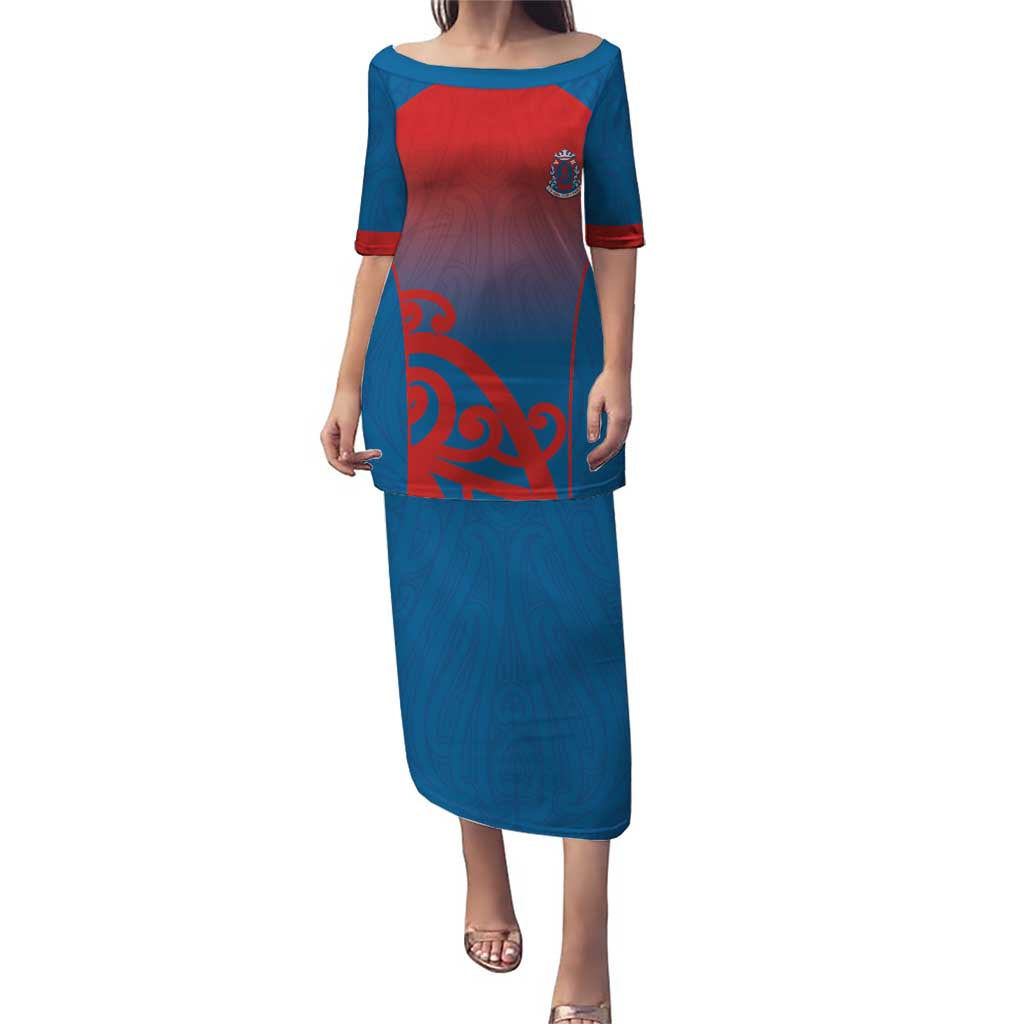 Custom St Joseph's Maori Girls' College Puletasi Maori Koru Pattern