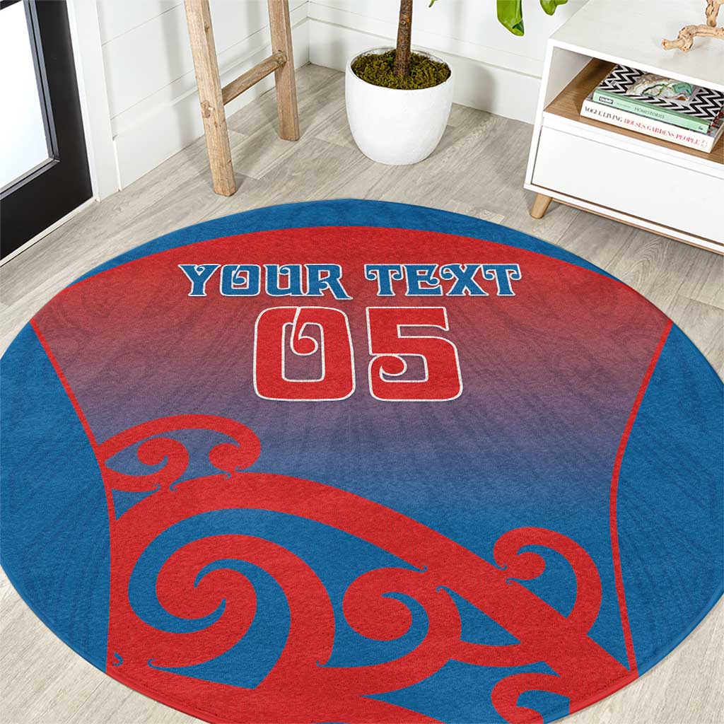 Custom St Joseph's Maori Girls' College Round Carpet Maori Koru Pattern