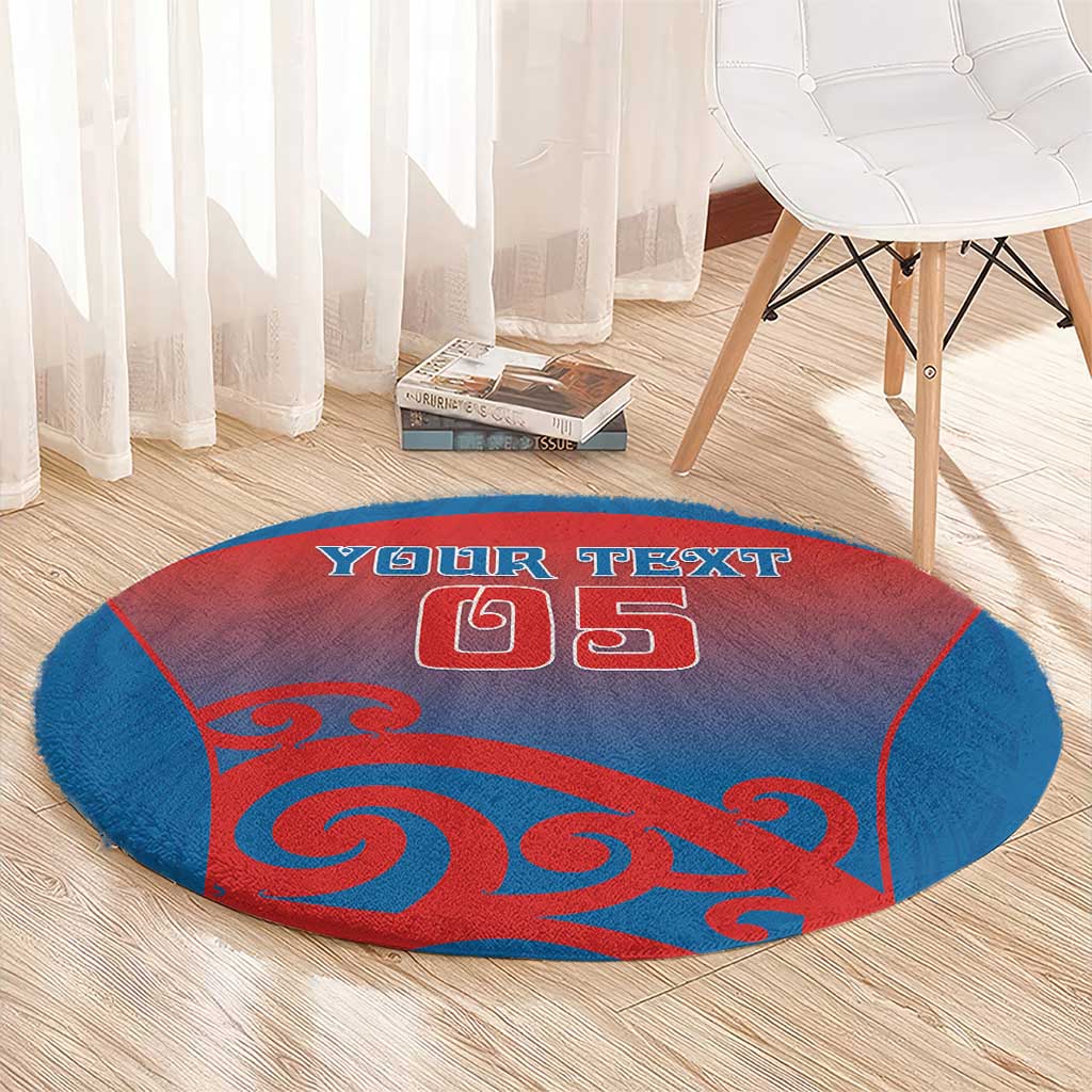 Custom St Joseph's Maori Girls' College Round Carpet Maori Koru Pattern