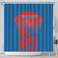 Custom St Joseph's Maori Girls' College Shower Curtain Maori Koru Pattern