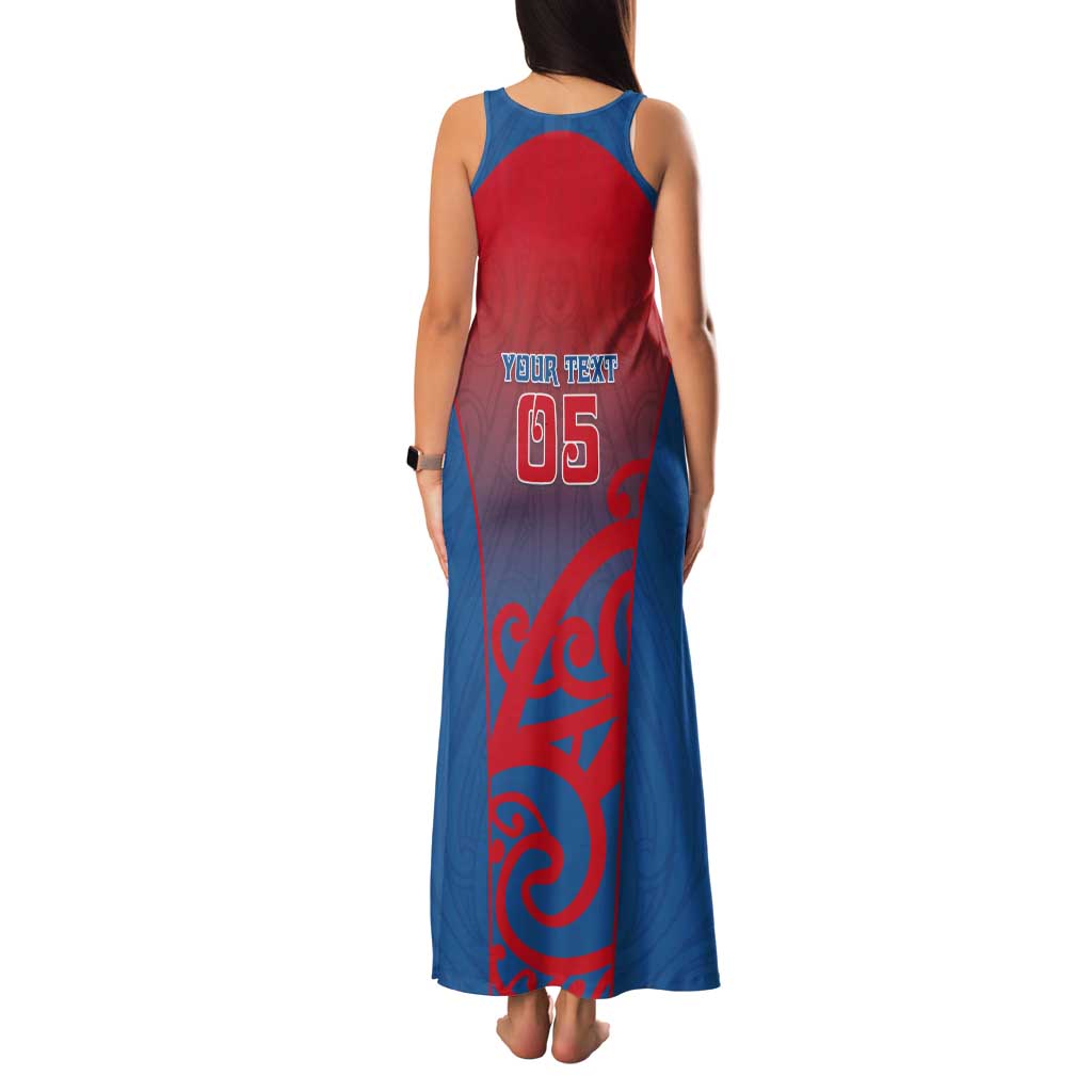 Custom St Joseph's Maori Girls' College Tank Maxi Dress Maori Koru Pattern