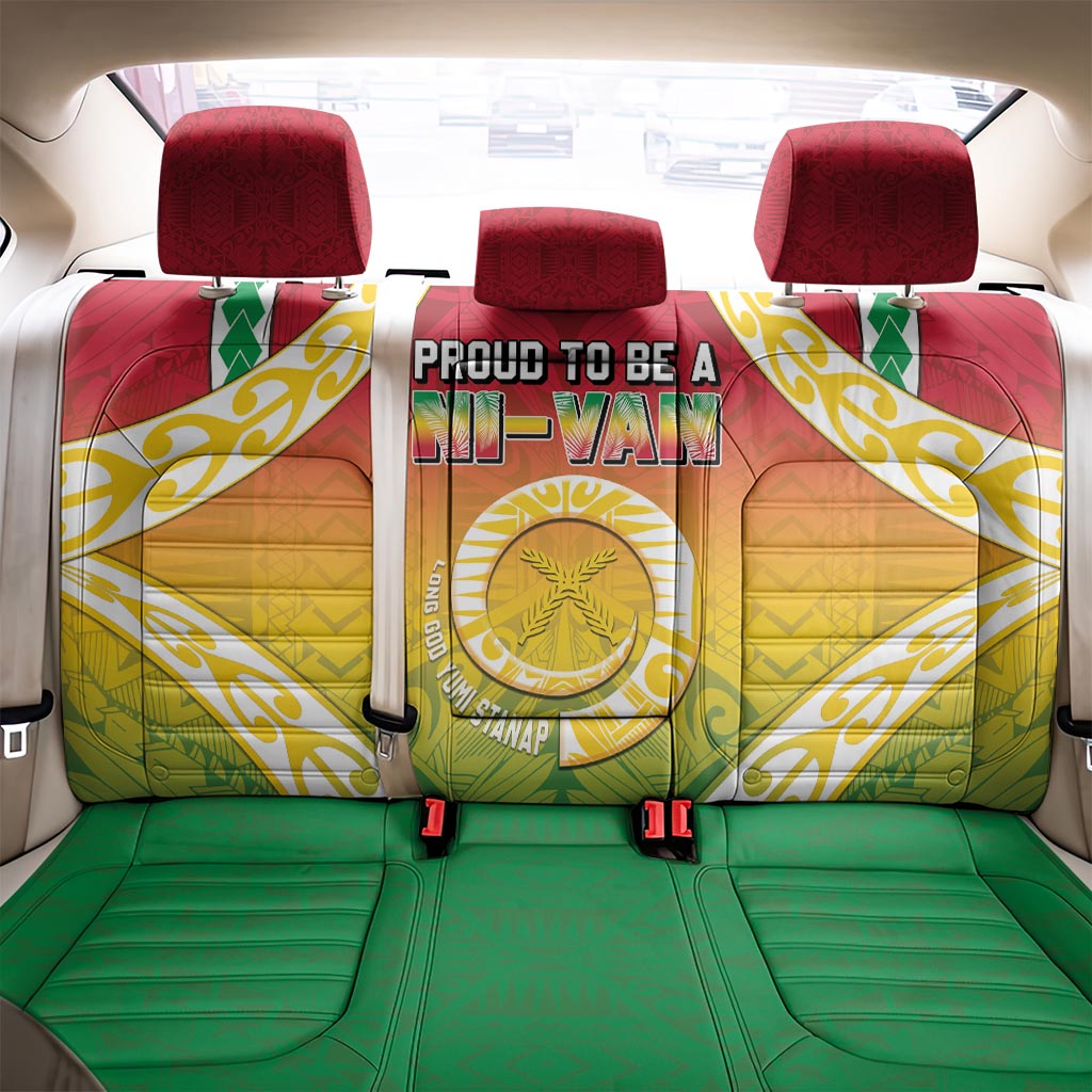 Vanuatu Back Car Seat Cover Proud To Be A Ni-Van With Tribal Pattern LT05 - Polynesian Pride