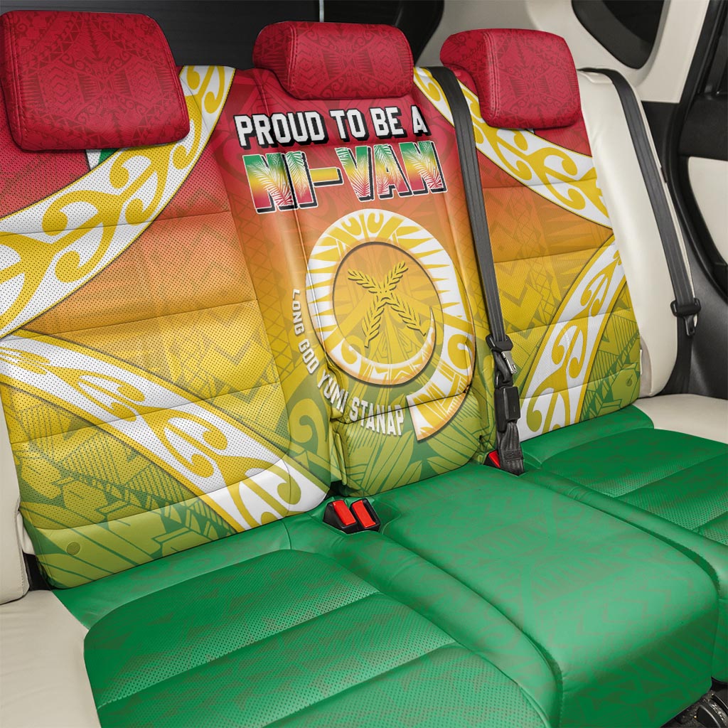 Vanuatu Back Car Seat Cover Proud To Be A Ni-Van With Tribal Pattern LT05 - Polynesian Pride