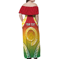 Personalised Vanuatu Family Matching Off Shoulder Maxi Dress and Hawaiian Shirt Proud To Be A Ni-Van With Tribal Pattern LT05 - Polynesian Pride