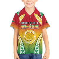 Personalised Vanuatu Family Matching Puletasi and Hawaiian Shirt Proud To Be A Ni-Van With Tribal Pattern LT05 Son's Shirt Reggae - Polynesian Pride
