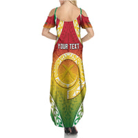 Personalised Vanuatu Family Matching Summer Maxi Dress and Hawaiian Shirt Proud To Be A Ni-Van With Tribal Pattern LT05 - Polynesian Pride