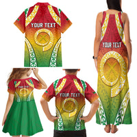 Personalised Vanuatu Family Matching Tank Maxi Dress and Hawaiian Shirt Proud To Be A Ni-Van With Tribal Pattern LT05 - Polynesian Pride