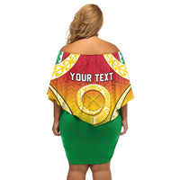 Personalised Vanuatu Off Shoulder Short Dress Proud To Be A Ni-Van With Tribal Pattern