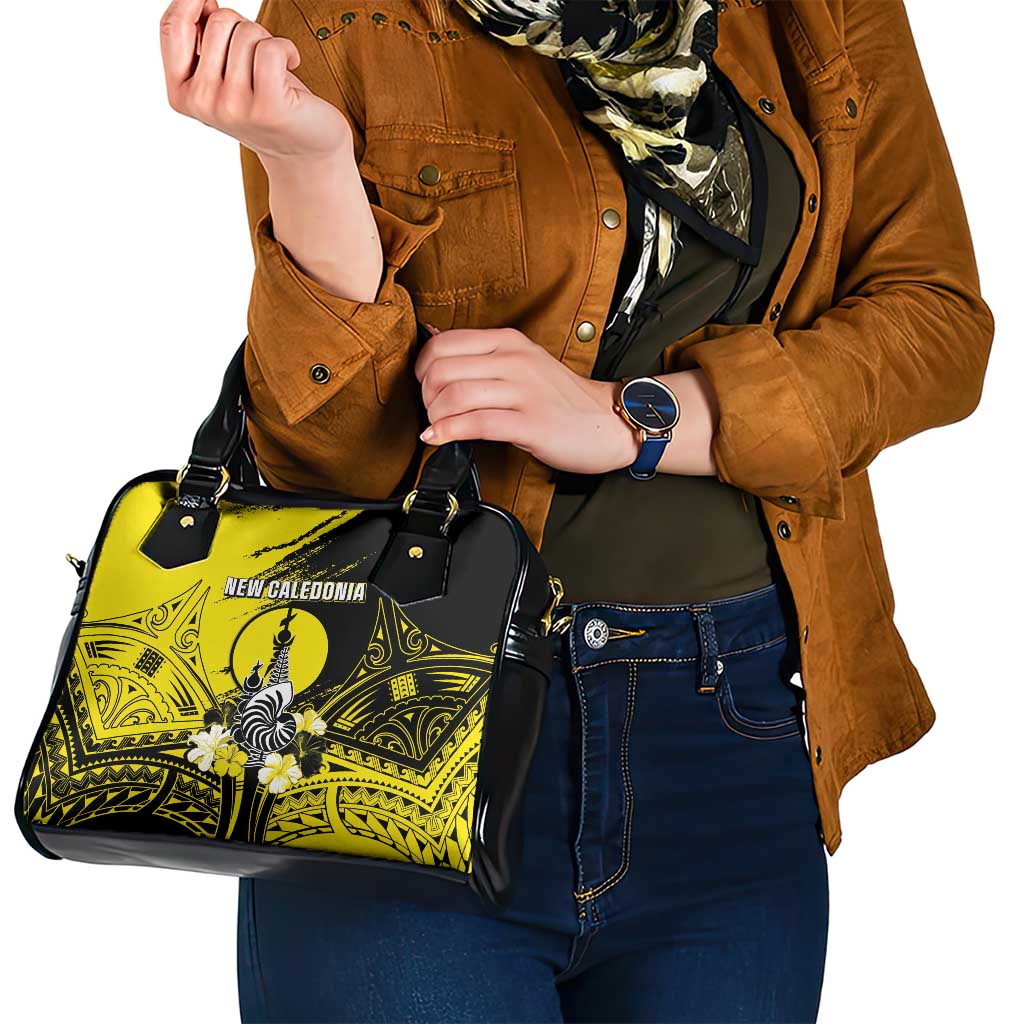 New Caledonia Day Shoulder Handbag Kanaky Flag Coat Of Arms Polynesian Pattern